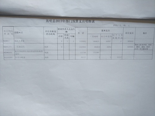 嵩明县残疾人联合会2017年部门预算公开 明细表 嵩明县残疾人联合会2017年部门预算公开 明细表