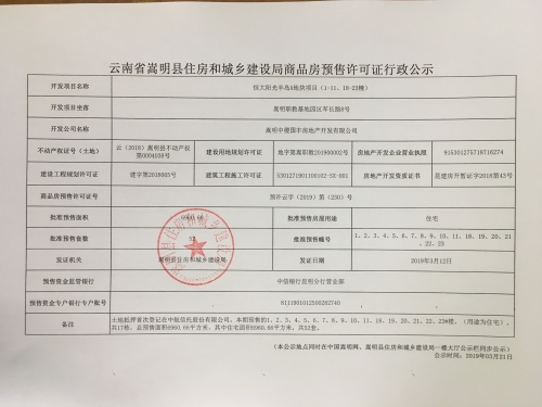恒大阳光半岛C2地块项目（1—11、18—23幢）