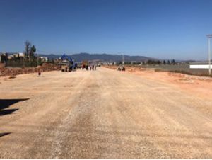 杨嵩大道路基工程已完工
