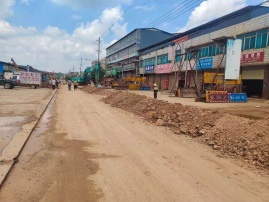 嵩明县城盟台路北段（玉带路口至龙井路口）改扩建工程项目开工建设