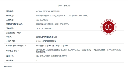 12.26渝昆高铁嵩明县牛栏江镇安置点项目电力工程设计施工总承包（EPC）