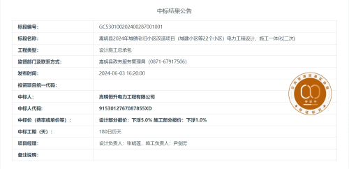 5.28嵩明县2024年城镇老旧小区改造项目（城建小区等22个小区）电力工程设计、施工一体化(二次)