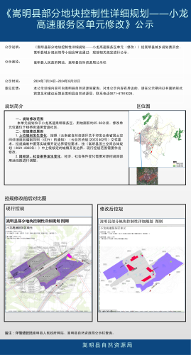 嵩明县部分地块控制性详细规划小龙高速服务区修改公示_01(1)