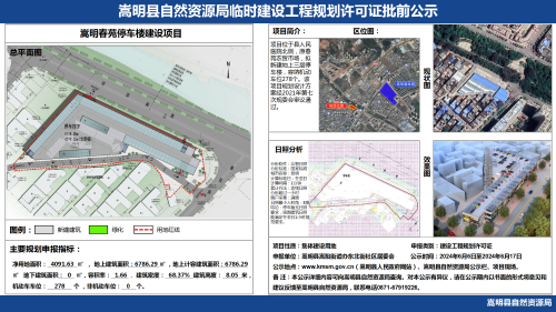 东北街社区春苑停车楼项目建设工程规划许可证批前公示20240704_01