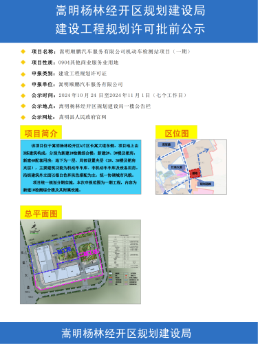 嵩明顺鹏汽车服务有限公司机动车检测站项目建设工程规划许可证批前公示_00