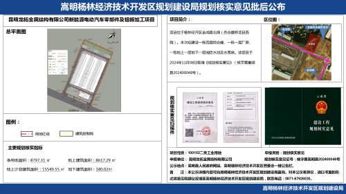 昆明龙拓金属结构有限公司新能源电动汽车零部件及铝板加工项目规划核实意见批后公布_01