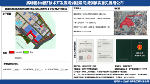 昆明华狮啤酒有限公司建筑设施硬件及工艺技术改造项目规划核实意见批后公布_01