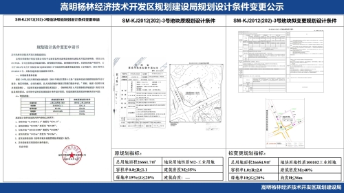 嵩明杨林经开区规划建设局SM-KJ2012(202)-3号地块规划设计条件变更批前公示_01