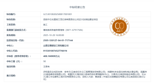 10.20昆明中石化嵩明兰茂石油有限责任公司正兴加油站建设项目