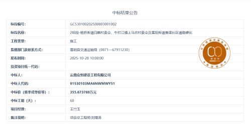 10.21嵩明县2025年较大人口规模自然村（30户以上）通硬化路工程2标段-杨桥街道白鹤村委会、牛栏江镇上马坊村委会及嵩阳街道普渡社区道路硬化