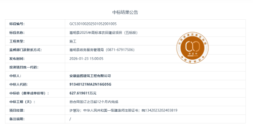 1.4嵩明县2025年高标准农田建设项目（五标段）