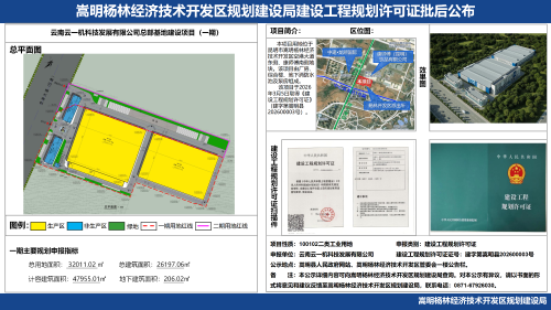 4-云南云一机科技发展有限公司总部基地建设项目（一期）建设工程规划许可证批后公布_01