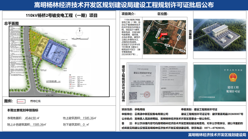110kV杨桥2号输变电工程（一期）项目建设工程规划许可证批后公布_01