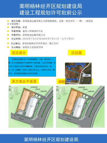 嵩明航成运输有限公司新能源物流、仓储一体化项目（一期）（规划设计方案调整）建设工程规划许可批前公示彩图_01