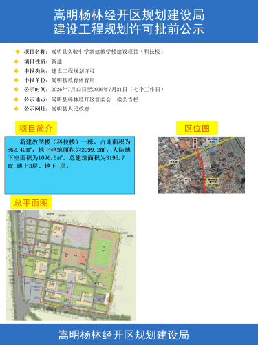 嵩明县实验中学新建教学楼建设项目(科技楼)工规证批前公示彩图_01 嵩明县实验中学新建教学楼建设项目(科技楼)工规证批前公示彩图_01