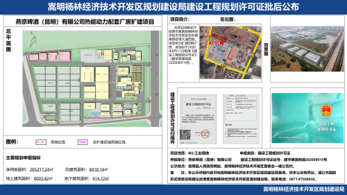 燕京啤酒（昆明）有限公司热能动力配套厂房扩建项目建设工程规划许可批后公布_01